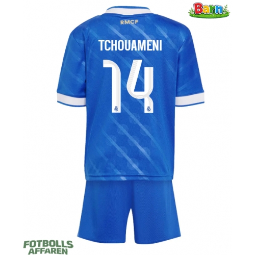 Real Madrid Aurelien Tchouameni #14 Tredjeställ Barn 2025-26 Kortärmad (+ Korta byxor)